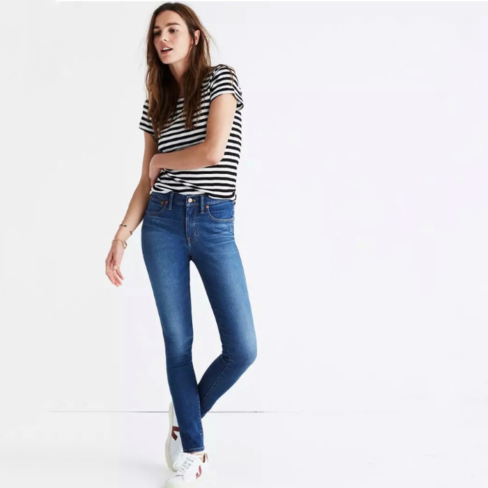 Madewell | 9” Mid-Rise Skinny Jeans in Patty Wash | Sz 25T